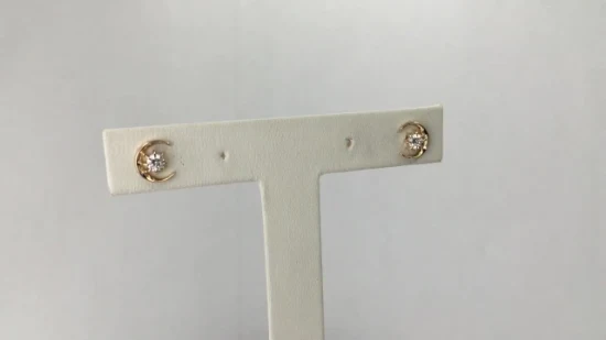 Pendientes de circonio 5A de moda, accesorios de moda de oro de 14K y 18K, accesorios de luna creciente, pendientes de estrella para joyería de moda